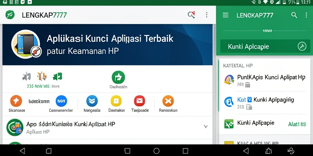 Antarmuka LENGKAP777 yang ramah pengguna untuk kunci aplikasi.